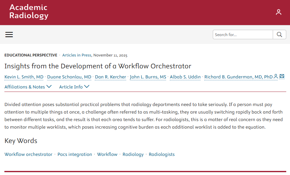 Radiology workflow illustration